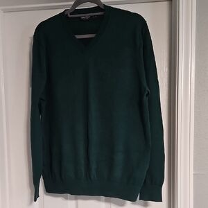 Nautica Men's Deep Green V-Neck Sweater